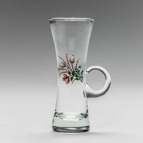 Set 6x Bicchiere da liquore con manico limpido con motivo a bouquet no 3