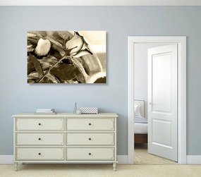 Quadro su tela – Rose in seppia