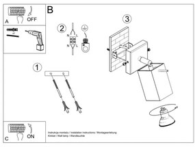 Faretto da parete MERIDA 1xGU10/40W/230V