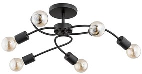 Plafoniera HELIX 6xE27/15W/230V nera