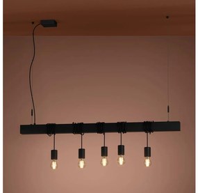 Eglo 39937 - Lampadario a sospensione con filo TOWNSHEND-B 5xE27/40W/230V nero