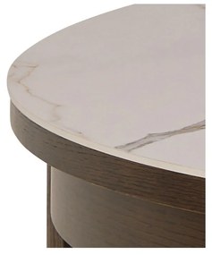 Tavolo da pranzo rotondo con piano in ceramica allungabile ø 120 cm Southampton – Actona