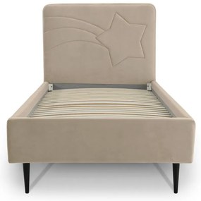 Letto per bambini beige con contenitore 120x200 cm Star - Scandic