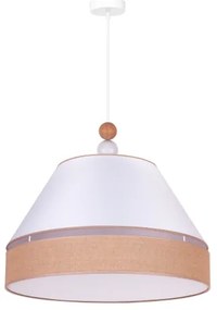 Duolla - Lampadario a sospensione con filo AVIGNON 1xE27/15W/230V diametro 60 cm bianco/marrone
