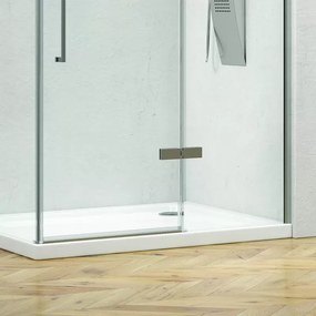 Box doccia 70x70 anta battente e vetro fisso anticalcare 8mm KT5000 - KAMALU