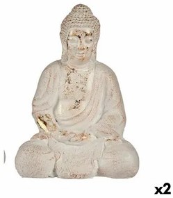 Statua Decorativa da Giardino Buddha Poliresina 22,5 x 41,5 x 29,5 cm (2 Unità)
