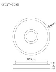 Globo- LED RGB Lampada da bagno con dimmer LED/30W/230V IP44 Wi-Fi Tuya + +TC