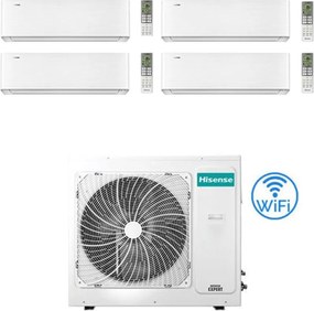 Climatizzatore Condizionatore Hisense Energy Pro X Wifi R32 Quadri Split Inverter 9000 + 9000 + 9000 + 12000 BTU con U.E. 5AMW105U4RQC Classe A++/A+