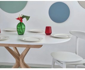 Tavolo da pranzo rotondo allungabile con estensione ø 90 cm Jubi – Ragaba