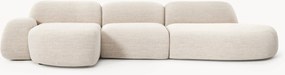 Divano angolare componibile 4 posti in bouclé con chaise longue Wolke