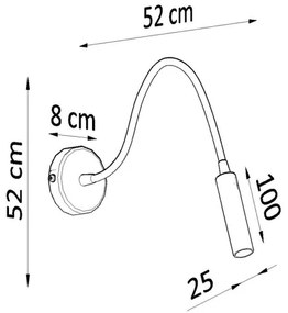 Sollux SL.0910 - Lampada flessibile piccola AXIL 1xG9/12W/230V nero