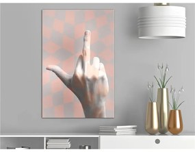 Quadro F*ck You! (1 Part) Vertical  Colore Rosa, Dimensioni e Misure 60x90