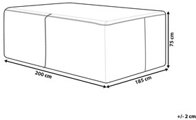 Telo impermeabile protettivo per mobili da giardino 200 x 185 x 75 cm CHUVA Beliani