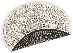 Tappeto da esterno nero e crema , ⌀ 140 cm Porto - NORTHRUGS