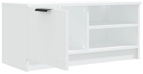 Mobile Porta TV Bianco 80x35x36,5 cm in Legno Multistrato