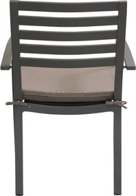 DEXTER - poltrona da giardino in alluminio impilabile con cuscino