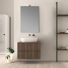 Mobile bagno cannettato 80 cm finitura noce Palermo