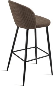 Sgabello in tesssuto Marrone con struttura in metallo MEGGIE 2 pezzi