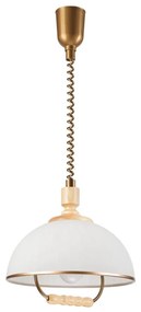 Lampadario a scomparsa RAMONA 1xE27/60W/230V beige/marrone chiaro
