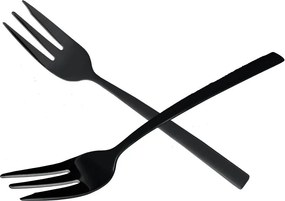 Forchettine da dolci in set nere in acciaio inox 2 pz Black – Orion