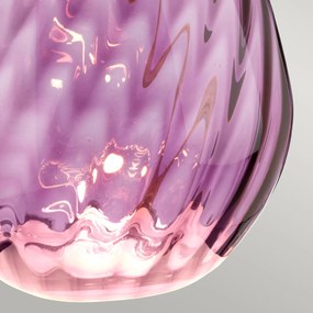 Lampada Da Scrivania Contemporanea Lena In Metallo Vetro Viola Prugna 1 Luce E27