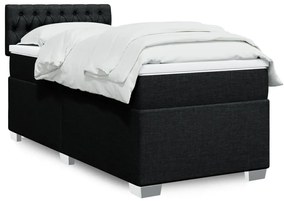 Giroletto A Molle Con Materasso Nero 100x200 Cm İn Tessuto /
