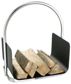 Portalegna Da Ardere Argento 40,5x30x47 Cm /