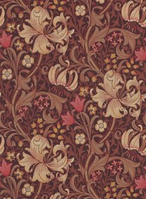 Morris & Co Carta da parati Golden Lily - Fig/ Burnt Orange