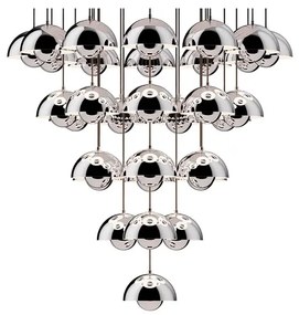 Flowerpot VP10 Lampadario Ø89 Chrome-Plated - &Tradition