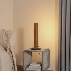 TK Lighting Lampada da tavolo in legno LED Teo, pino, 42 cm, dimmer touch