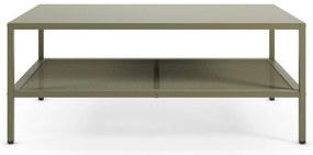 Tavolino da salotto verde in metallo 60x100 cm Fayna – Marckeric