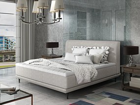 Letto matrimoniale boxspring Australia - 180 x 200 cm , Tessuto sabbia