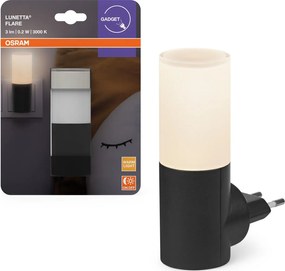 Osram - Luce notturna LED con sensore crepuscolare LUNETTA LED/0,2W/230V nera