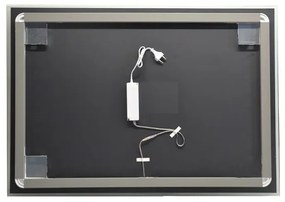 Specchiera retroilluminata LED 100x70 reversibile sabbiatura perimetrale 1 cm