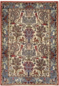 Ghom Tappeto 140 x 200 Beige (Iran) Annodato A Mano