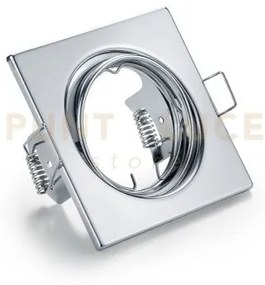 Jura faretto da incasso quadrato orientabile cromato 8x8cm attacco ...