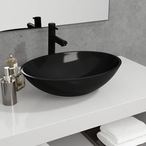 Lavandino İn Vetro 50x37x14 Cm Nero /
