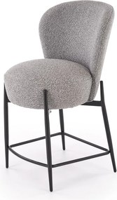 Sgabello H126 in tessuto grigio chiaro – 57x61x95 cm
