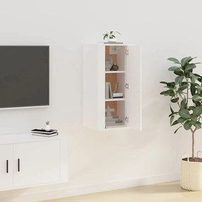 Mobile porta tv a parete bianco 40x34,5x80 cm
