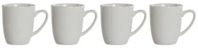 Set di 4 Tazze Mug DKD Home Decor Bianco Porcellana 330 ml