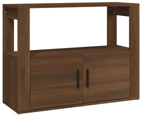 Credenza rovere marrone 80x30x60 cm in legno multistrato