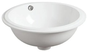 Lavabo da appoggio tondo piletta non inclusa in ceramica bianco piletta non inclusa