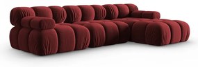 Divano in velluto rosso 285 cm Bellis - Micadoni Home