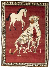 Yalameh Tappeto 180 x 250 Rosso (Iran) Annodato A Mano