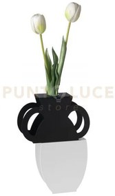 Vaso portafiore decorativo cribbio bianco marmo,nero