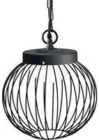 Cage - Lampada Led 20W A Sospensione Con Catena A Luce Fredda Colore Nero