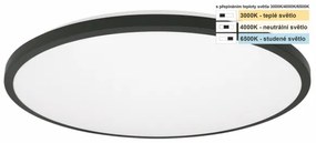 Top Light - Plafoniera LED da bagno ONYX LED/18W/230V IP44 diametro 34 cm nero