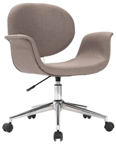 Sedia da ufficio girevole grigio talpa in tessuto