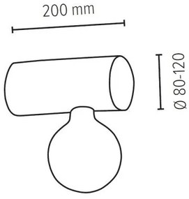 Spot-Light 6994157 - Applique TRABO 1xE27/25W/230V