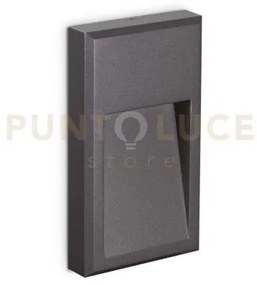 Febe segnapassi a superficie led 3000k, 6w  550lm antracite 13cm